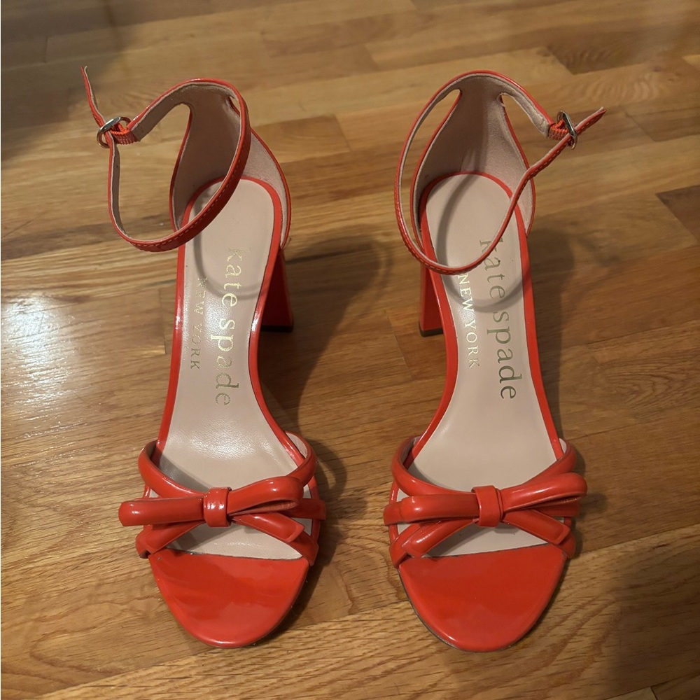 Kate Spade Bold Red Heels with Bow